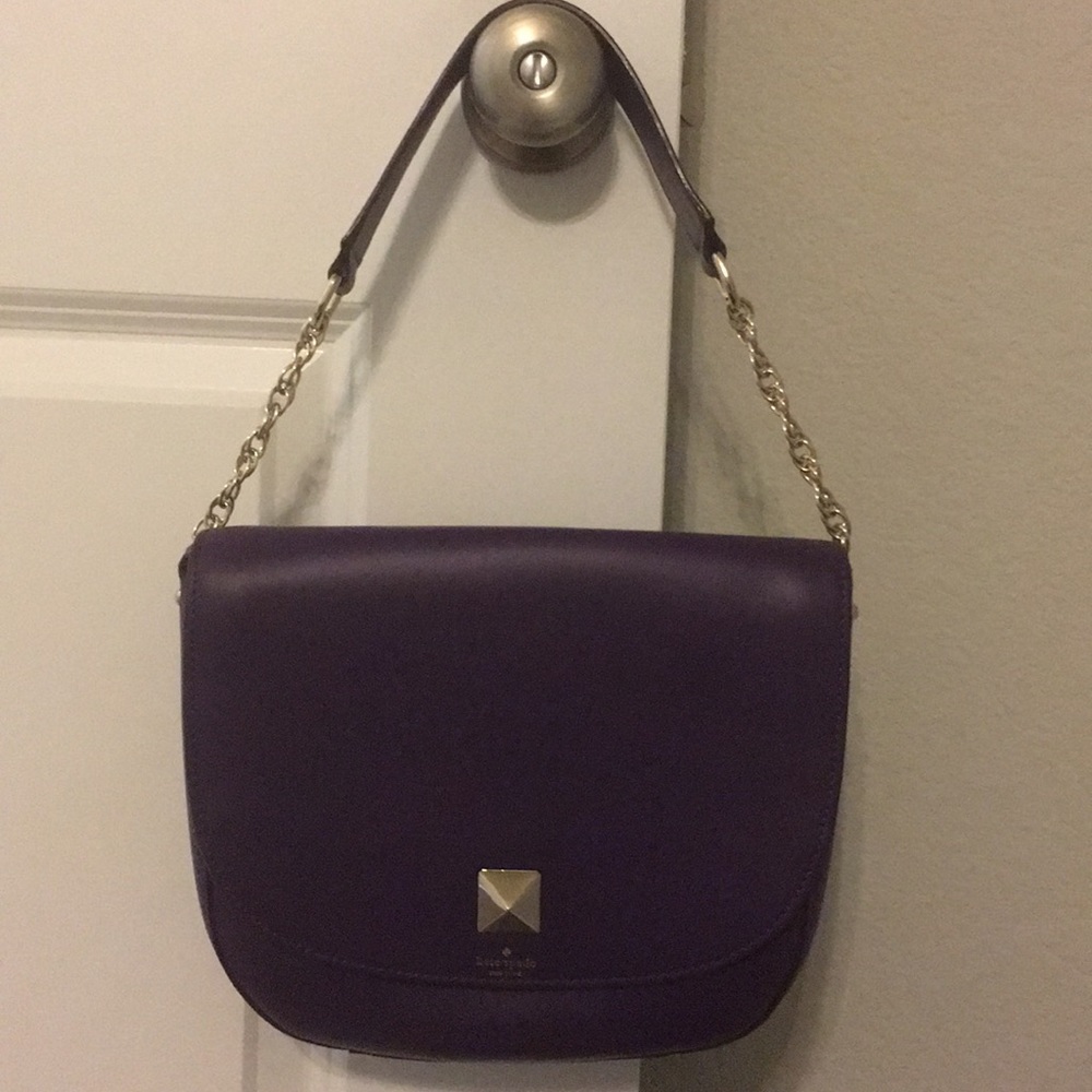 Kate Spade purple structured shoulder bag